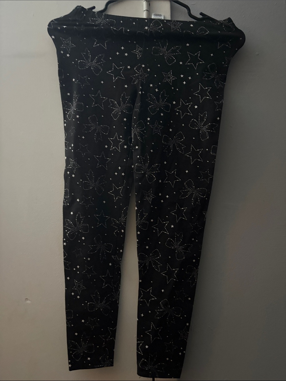 Black Star & Bow Print Kids Leggings